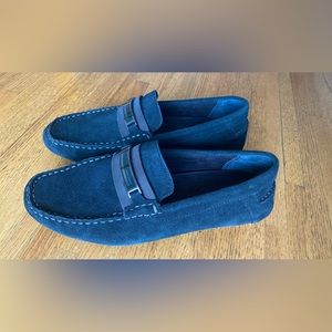 Calvin Klein Mens Loafers, Color Black, Size 8.5M Milton Suede